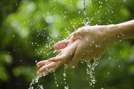 Washing Hands with Pure Water